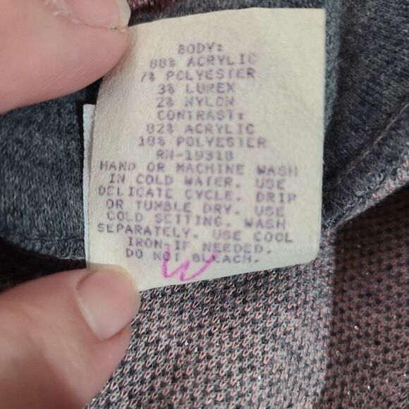 Vintage Lady Graff Open Front Plaid Sweater - Picture 6 of 6